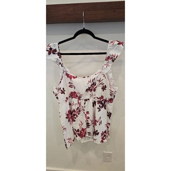 Bloomchic Floral Ruffle Sleeve Empire Waist Blouse Top Womens Size 18-20 - Picture 3 of 3